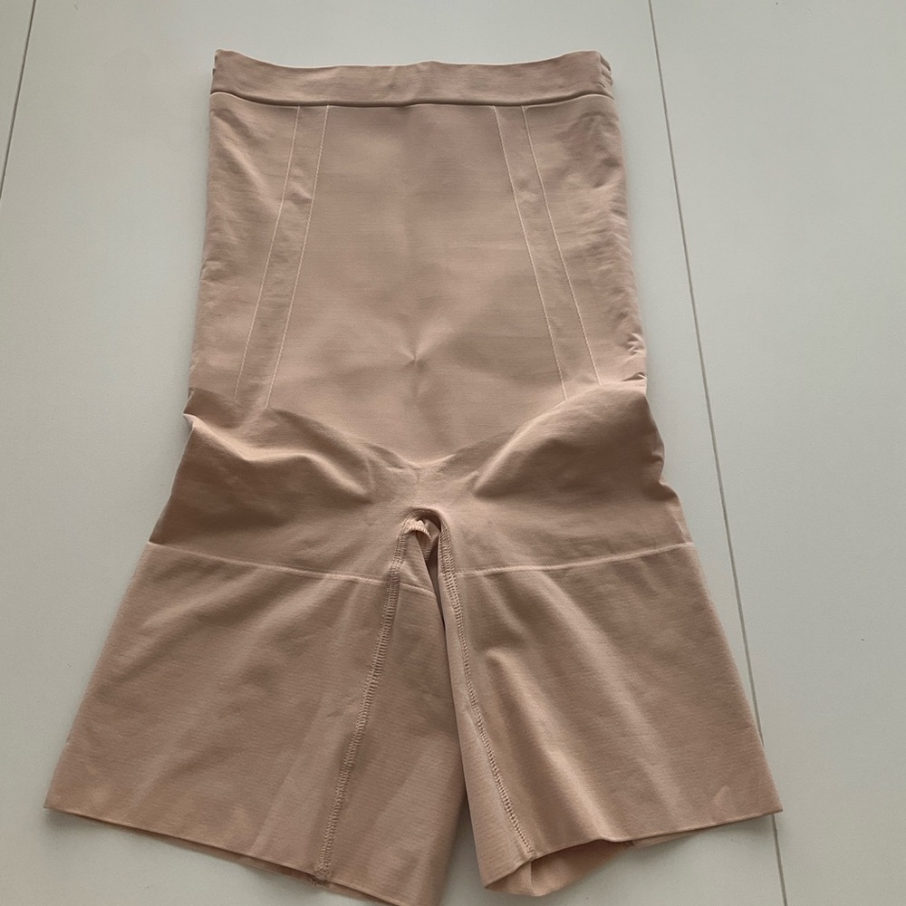 SPANX Oncore High-Waist Shaping Shorts in Light Nude